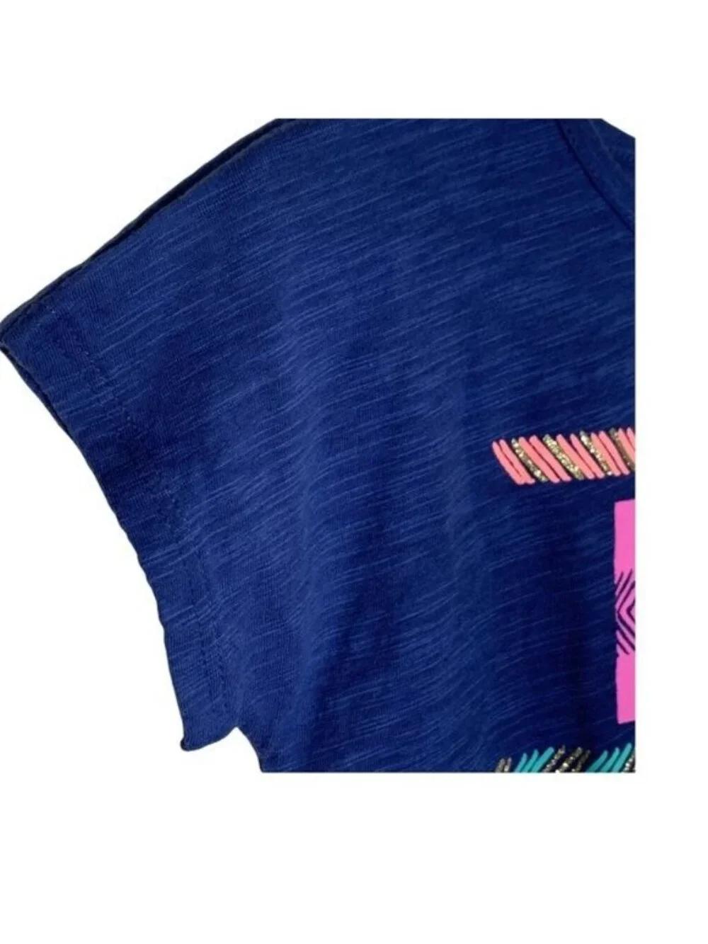 OshKosh B'gosh Girls Size 4-5 Blue Graphic T Shirt Short Sleeve Tee